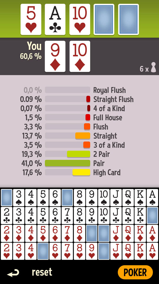 calculate probability of poker hands