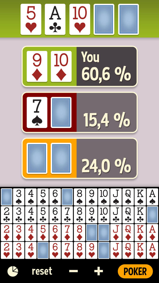 poker dice odds calculator